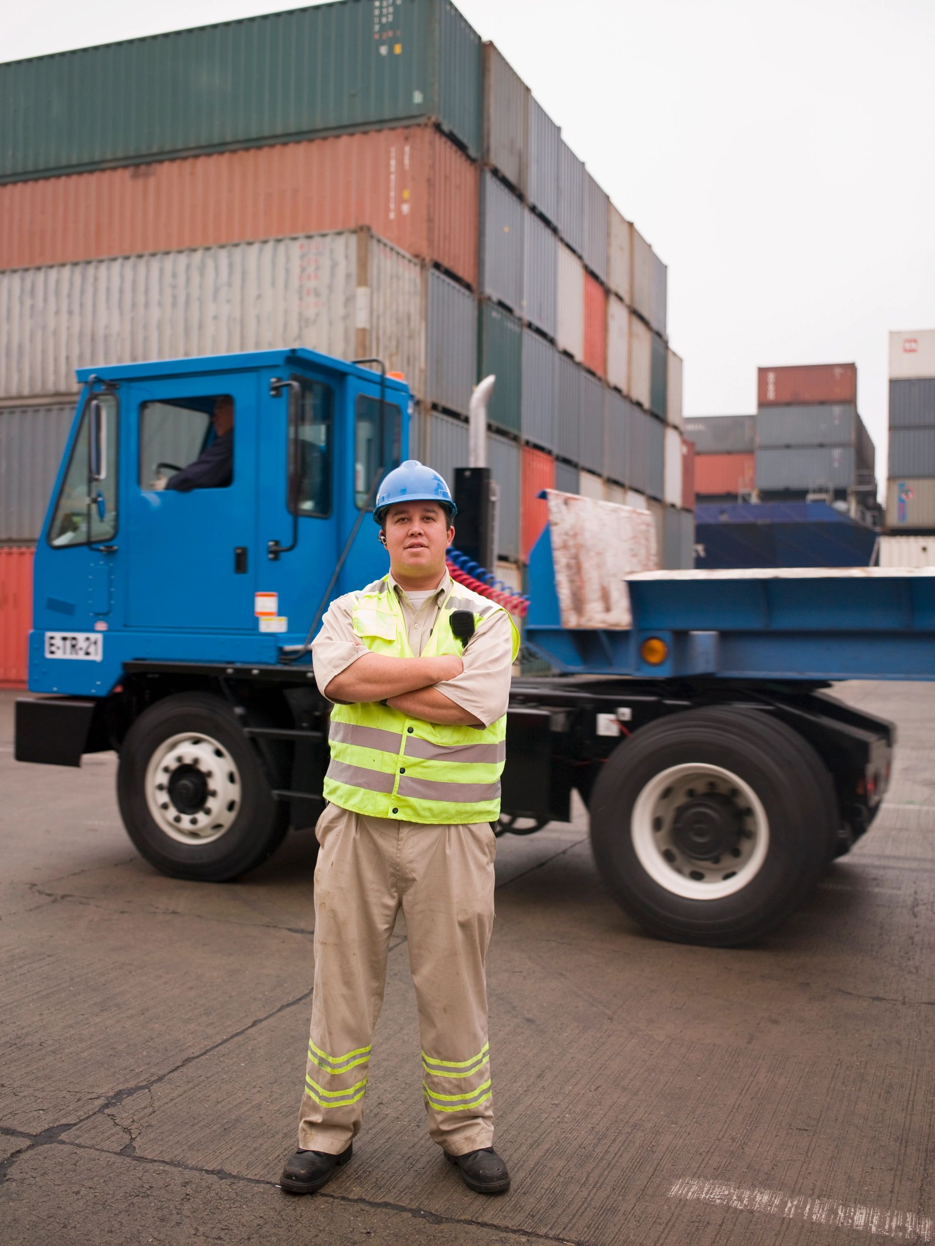 Freight truck on highway representing freight transportation service
